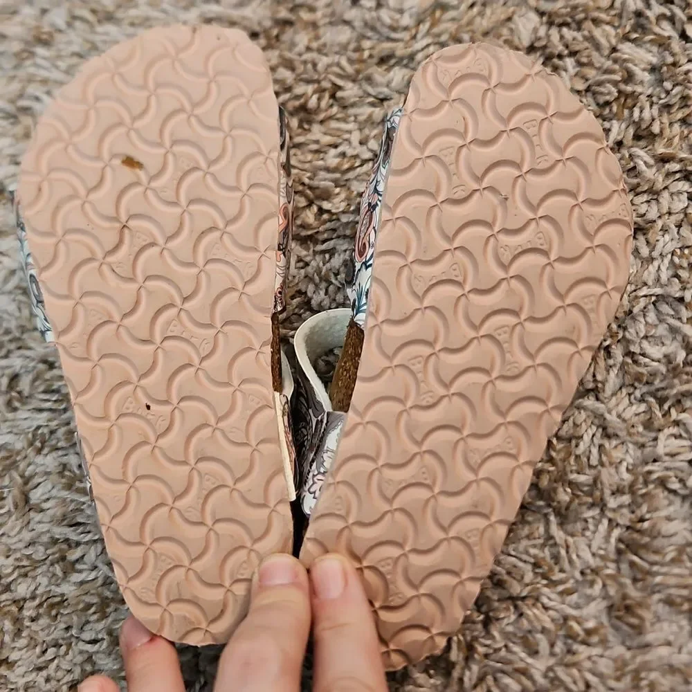 Birkenstock Pink Paisley Vegan Sandals Size 26